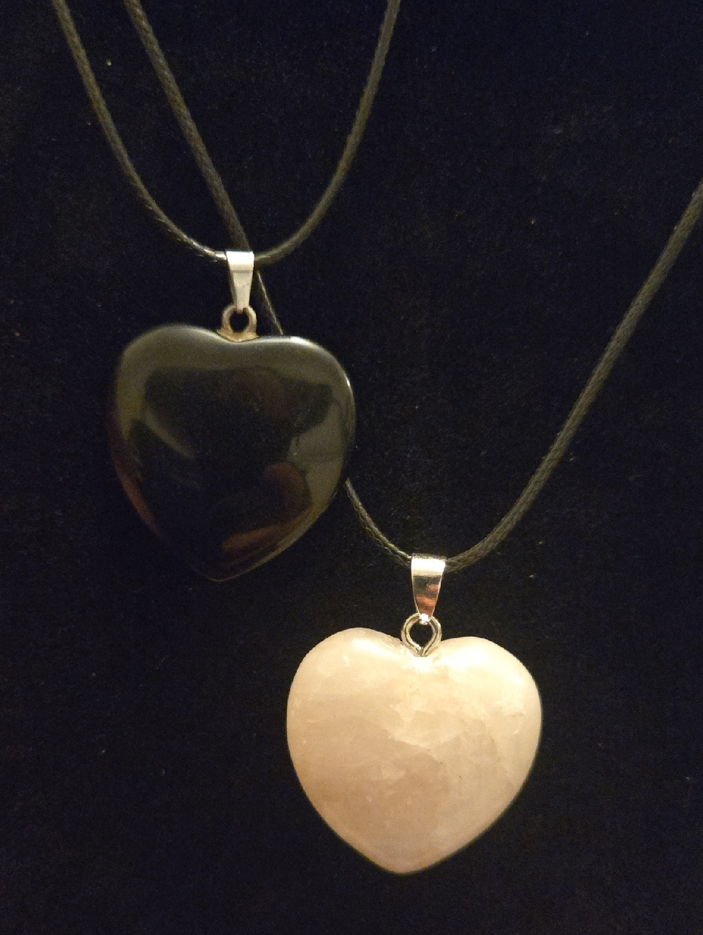 Obsidian  and Rose Quartz